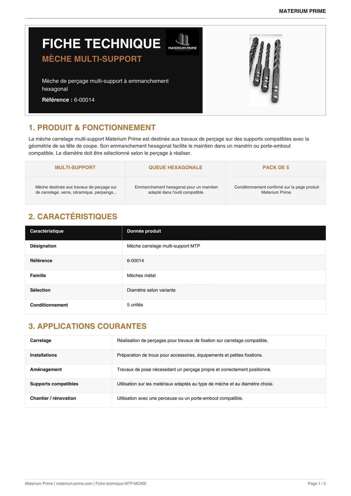 Mèche Multi-support