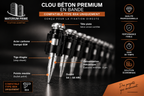 Clous béton premium en bande – Compatibles type BX-4